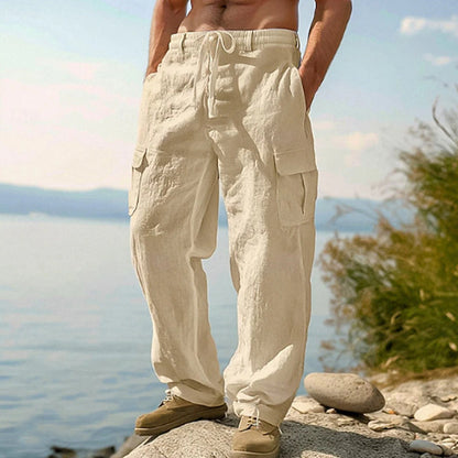 Donovan - Breathable Linen Cargo Trousers